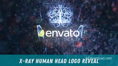 X-Ray Human Head Logo Reveal Logo Stings template preview
