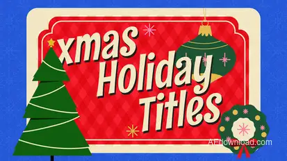 Xmas Holiday Titles Titles template preview