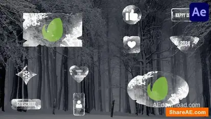 Xmas Ice Plates and Gadgets for After Effects Openers template preview