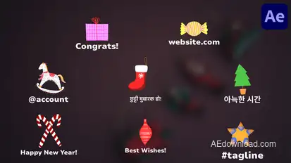 Xmas Toy Icons for After Effects Titles template preview