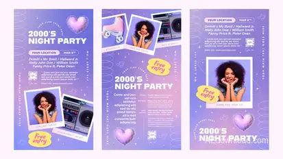 Y2K Party Video Template Video Displays template preview