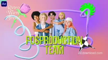 Y2K Postmodern Intro Reveal Video Displays template preview