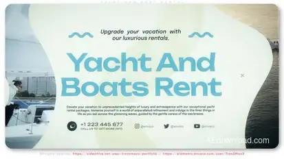 Yacht and Boat Rental Video Displays template preview