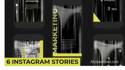 Yellow stories pack instagram Product Promo template preview