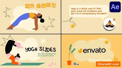 Yoga Explainer Scenes for After Effects Openers template preview
