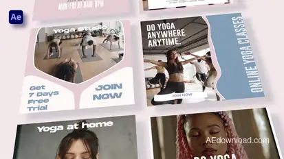 YOGA-Social Media Posts Product Promo template preview