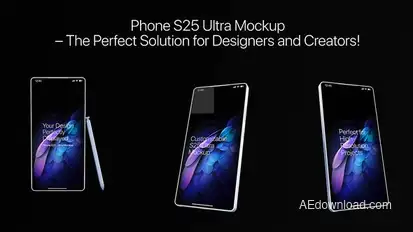 Your Design, Perfectly Displayed – Phone S25 Ultra Mockup Product Promo template preview