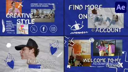 Youtube Artistic Slides for After Effects Openers template preview