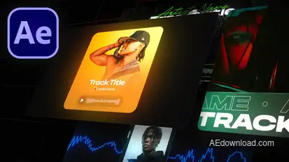 YouTube audio visualizer template pack for After Effects - Hype Product Promo template preview