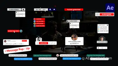 Youtube Button Elements template preview