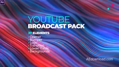 YouTube Channel Broadcast Pack 37 Elements broadcast-packages template preview