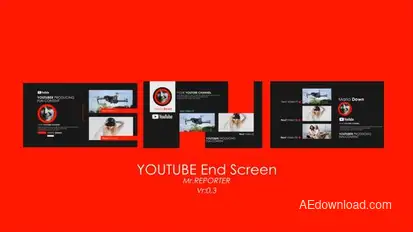 Youtube Channel End Screen Titles template preview