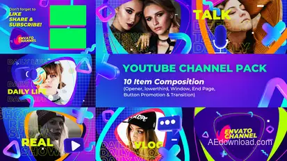 Youtube Channel Pack broadcast-packages template preview