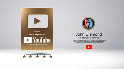 YouTube Creator Reward Product Promo template preview