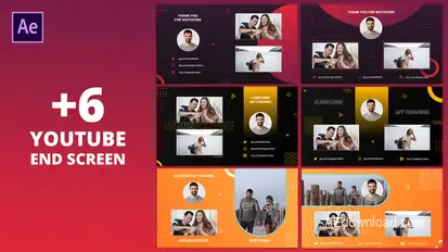 Youtube End Screen Elements template preview