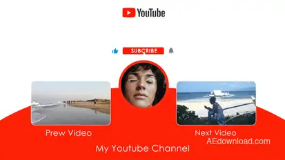 Youtube End Screen broadcast-packages template preview