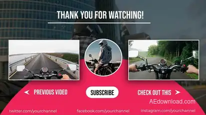 Youtube End Screen broadcast-packages template preview