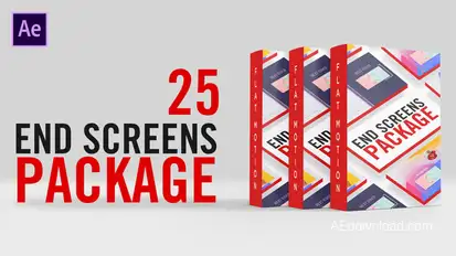 Youtube End Screen Package broadcast-packages template preview