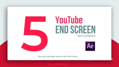 YouTube End Screens broadcast-packages template preview