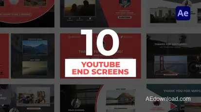 YouTube End Screens broadcast-packages template preview