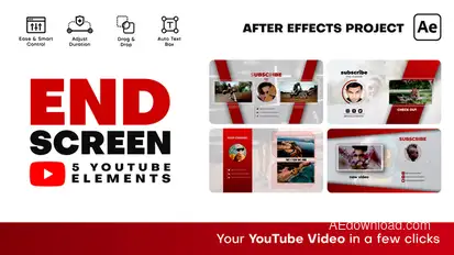 YouTube End Screens broadcast-packages template preview