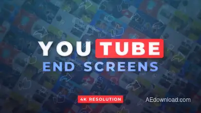 YouTube End Screens 4K v.2 Elements template preview
