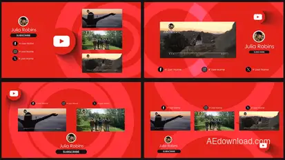 Youtube End Screens Pack V2 broadcast-packages template preview