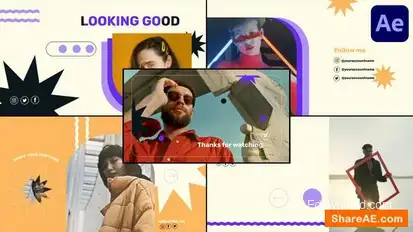 Youtube Endscreens for After Effects Openers template preview