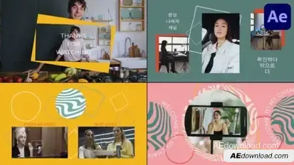 Youtube Endscreens for After Effects Openers template preview