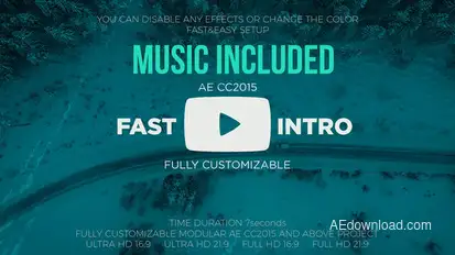 Youtube Fast Intro Video Displays template preview
