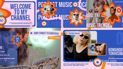 Youtube Intro Video Displays template preview