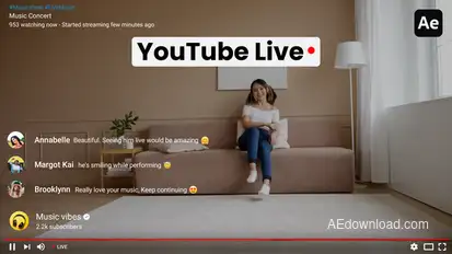 YouTube Live Elements template preview