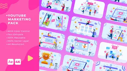 YouTube Marketing Pack | After Effects Elements template preview
