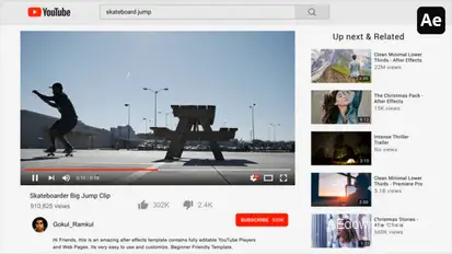 YouTube Players, Pages & Comments Elements template preview