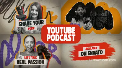 Youtube Podcast Intro Openers template preview