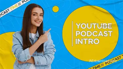 Youtube Podcast Time broadcast-packages template preview