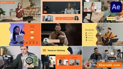 Youtube Scenes Slides for After Effects Openers template preview