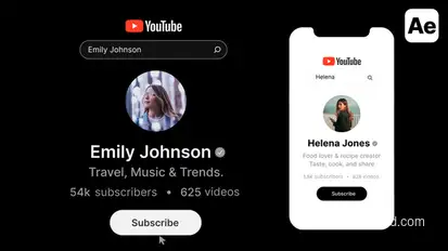 YouTube Search Bar, Profile, Result Elements template preview