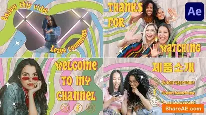 Youtube Slides for After Effects Openers template preview