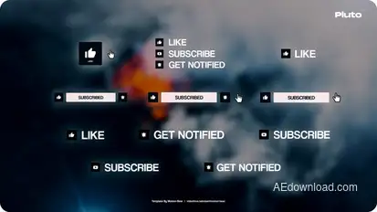 YouTube Subscribe Button Elements template preview