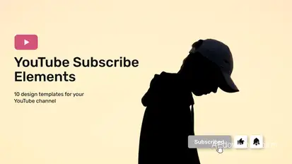 YouTube Subscribe Elements Video Displays template preview