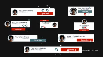Youtube Subscribe Pack Elements template preview