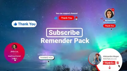 YouTube Subscribe Reminder Elements template preview