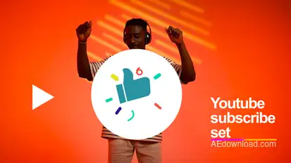 Youtube Subscribe Set Elements template preview