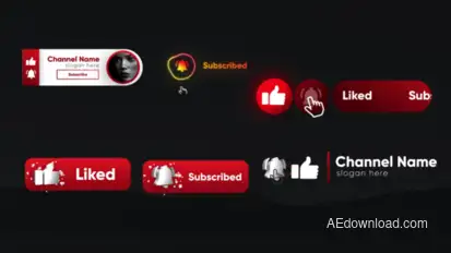Youtube Unique Subscribe Elements Titles template preview