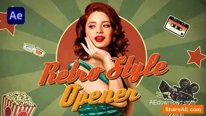 Youtube Vlog Intro | Retro Style Opener | Vintage Style Openers template preview