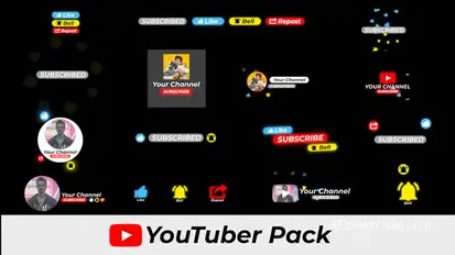 YouTuber Pack Titles template preview