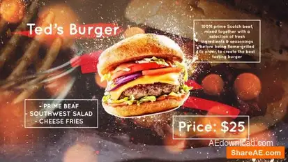 Yummy Food Slideshow Openers template preview