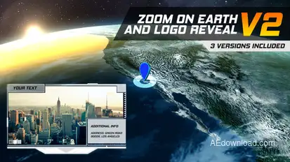 Zoom On Earth And Logo Reveal V2 Openers template preview