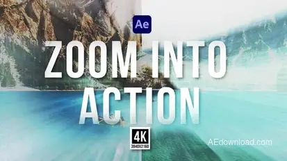 Zoom Shot Titles template preview